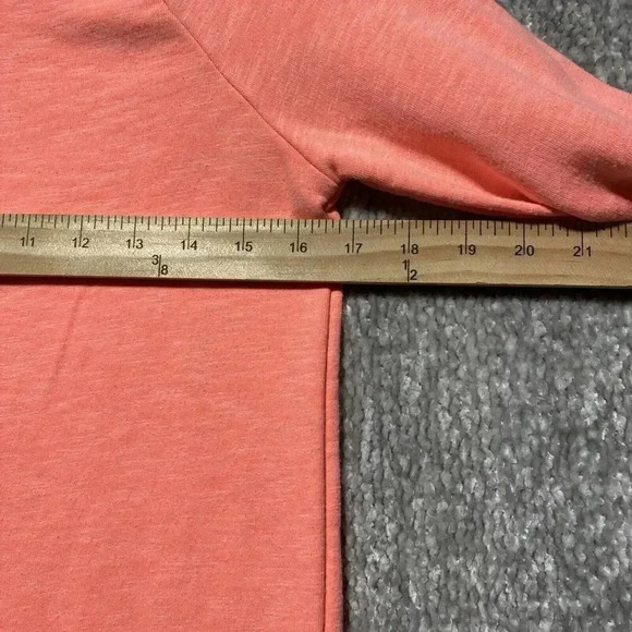 Cat & Jack Girls' Ruffle Sleeve Sweatshirt Find Your Courage Top XL Salmon Color - Picture 7 of 8